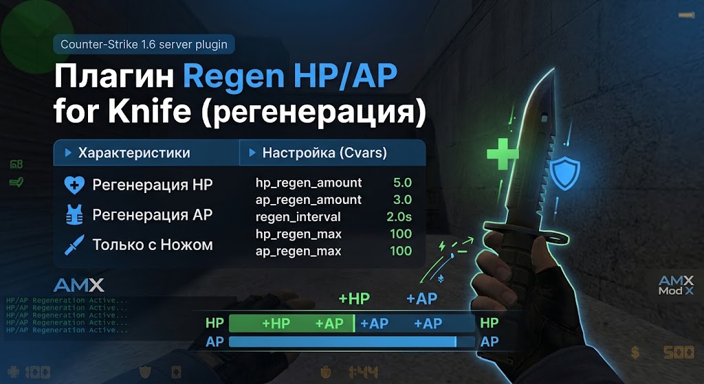 Плагин Regen HP/AP for Knife (регенерация)