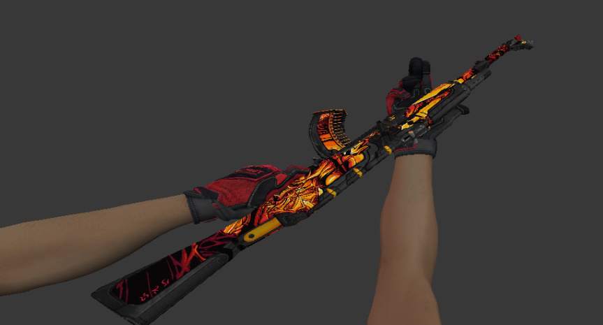 Модель HD AK47 DEMON + Spetsnaz Crimson kimono для CS 1.6